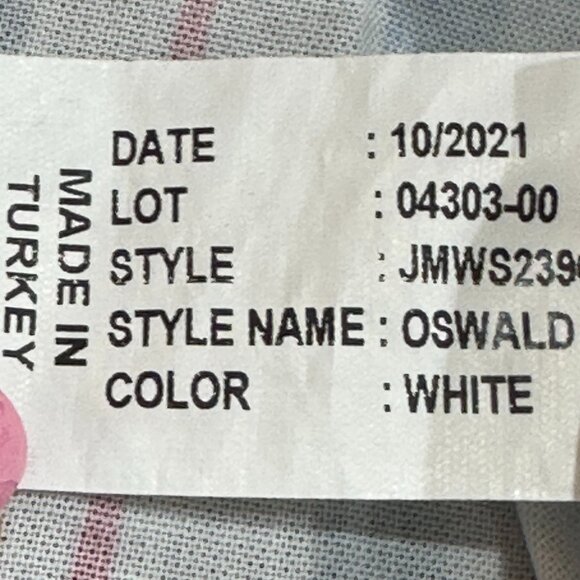 Johnnie-O Top Shelf Oswald Short Sleeve Button Up Stripe Collar Shirt‎ Medium - Picture 7 of 7